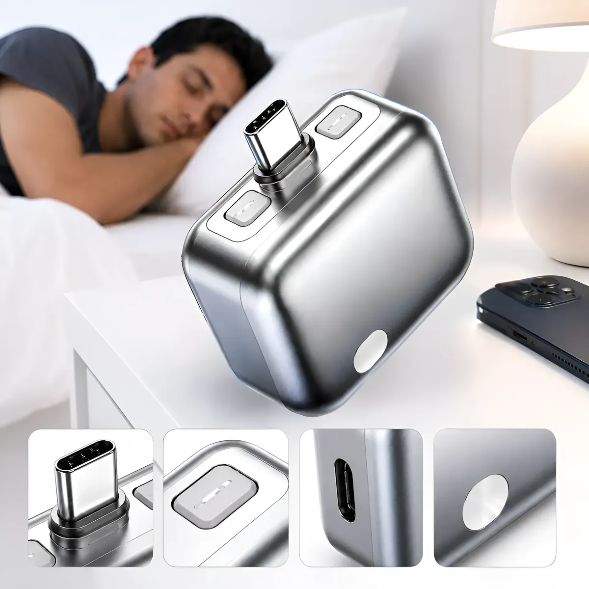 Adaptador Inteligente Usb C Desconector Carga Automatico + Cable USB C
